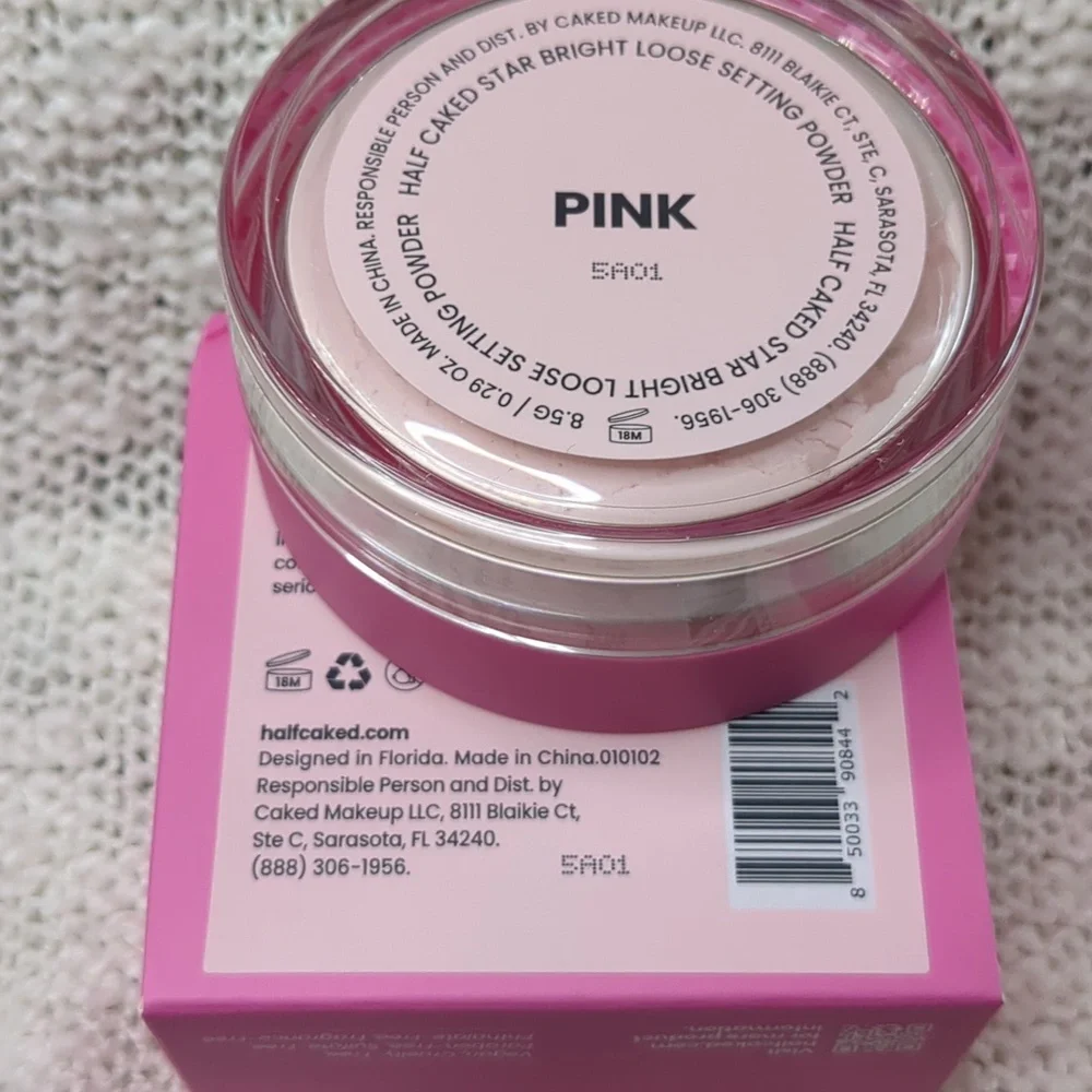 Half Caked Star Bright Loose Setting Powder in Pink, 8.5g/0.29oz